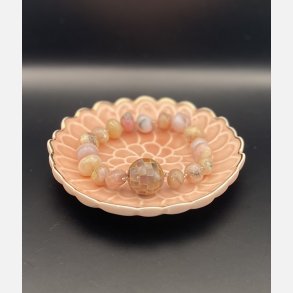 Armb�nd m/pink opal og perlemor i mosaik